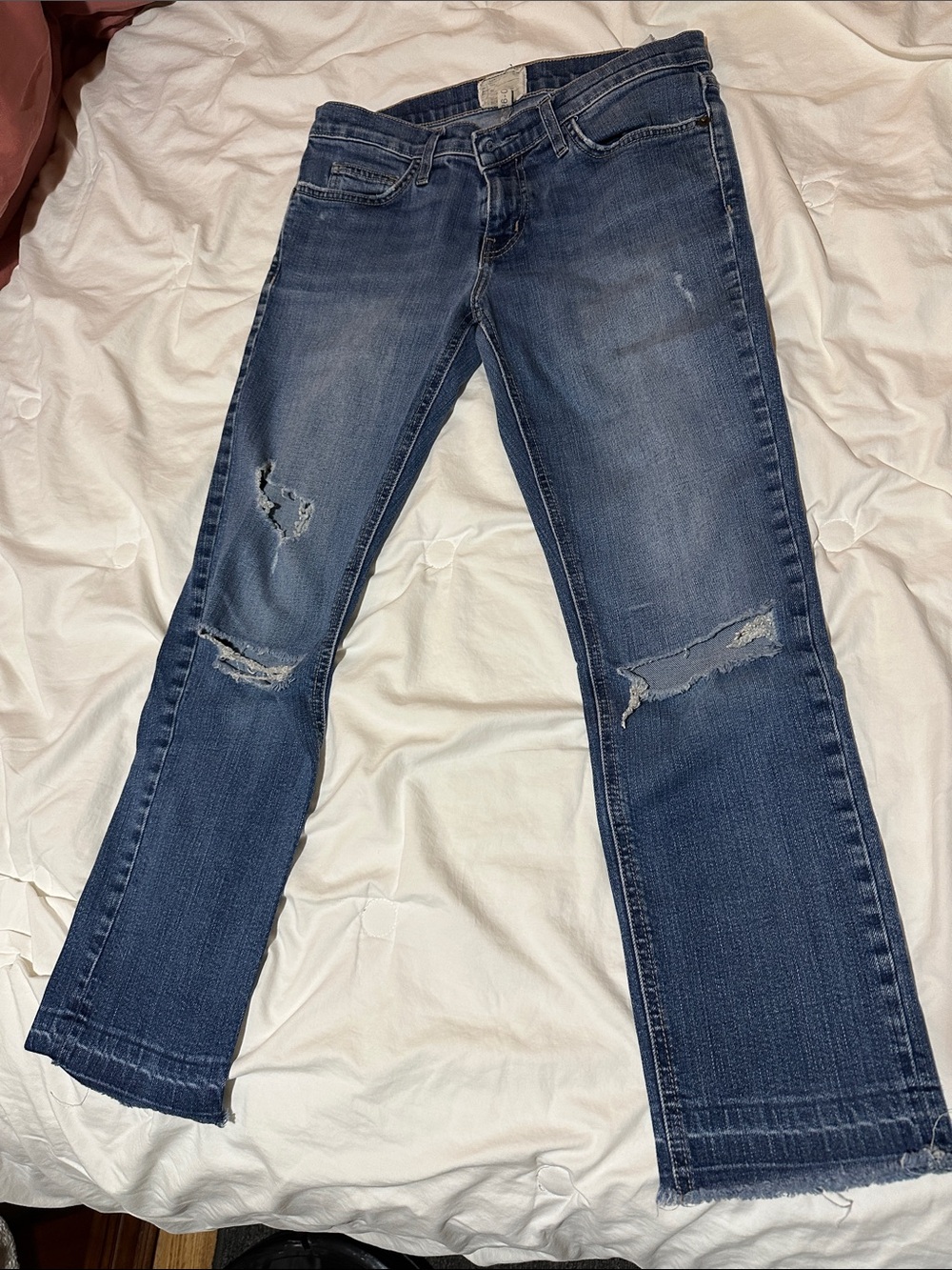 Nordstrom Women's Dark Wash Distressed Skinny Jeans